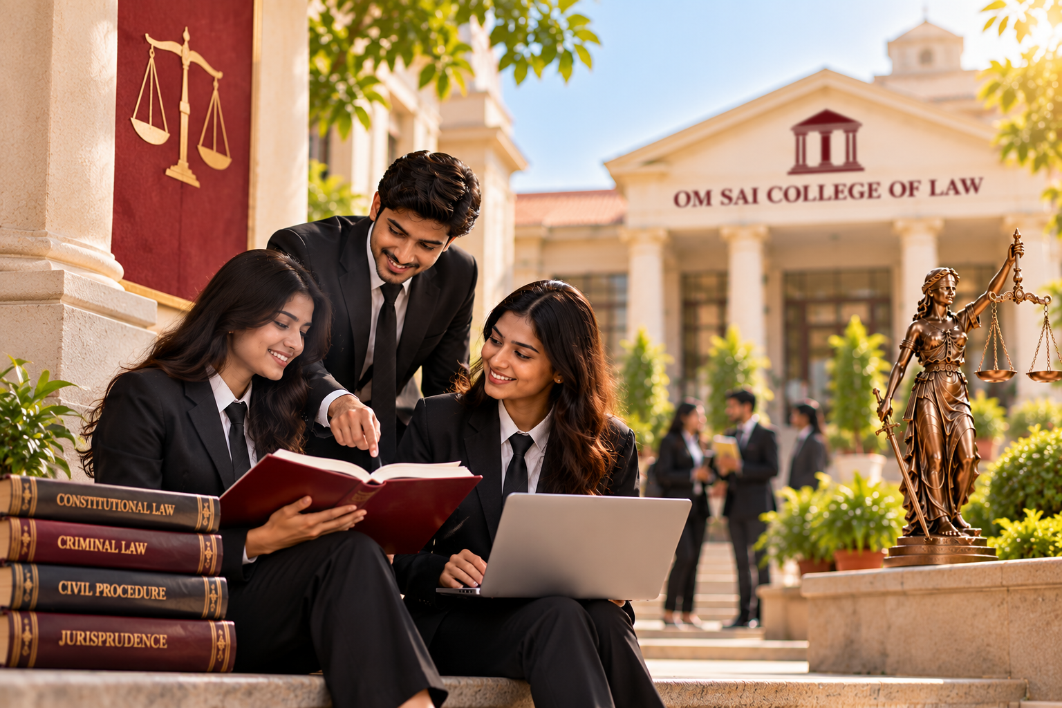 LLB law students studying
